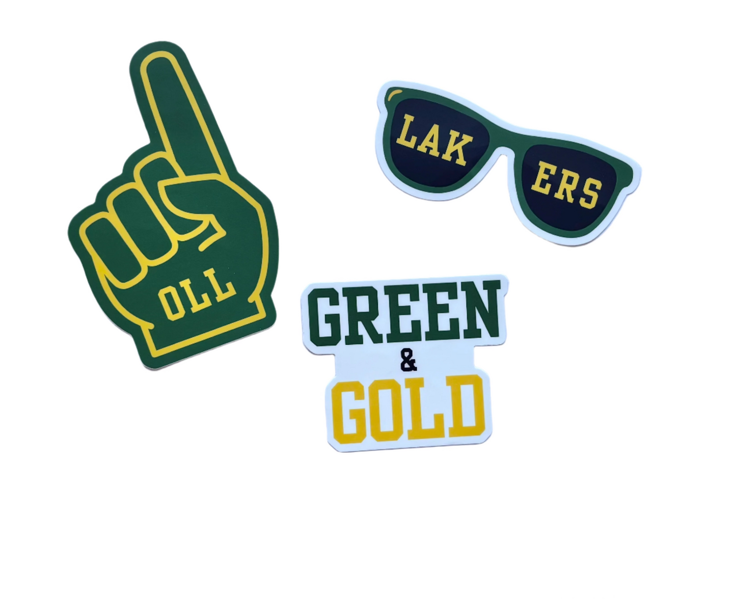 Green & Gold Sticker Pack (Set of 3)