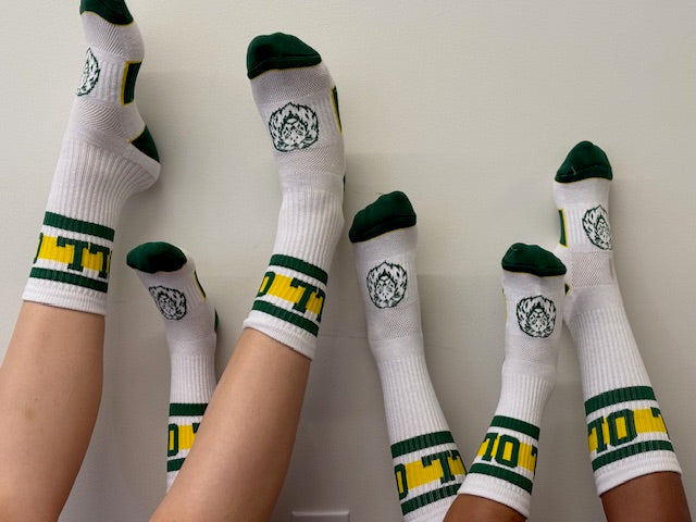 Lakers Crew Socks - White