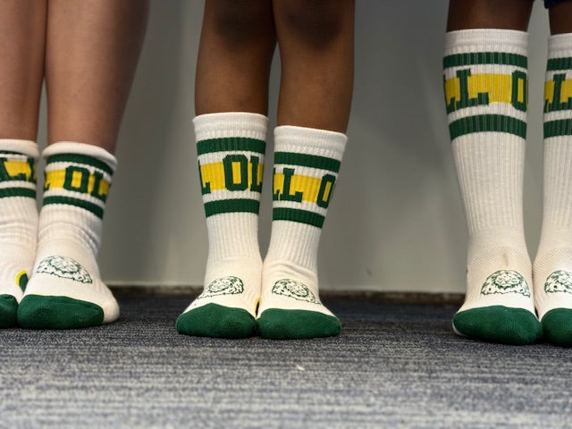 Lakers Crew Socks - White