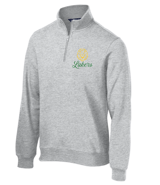 Embroidered Lakers Lion 1/4 Zip Sweatshirt
